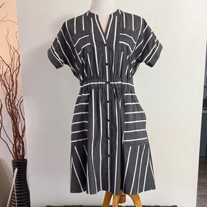 Karl Lagerfeld Black and White Midi Dress
